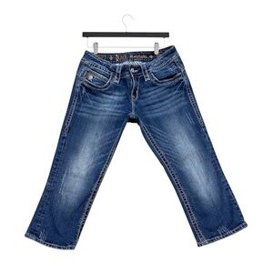 Rock Revival Adele Capri Jeans 28x20 Stretch Denim EUC